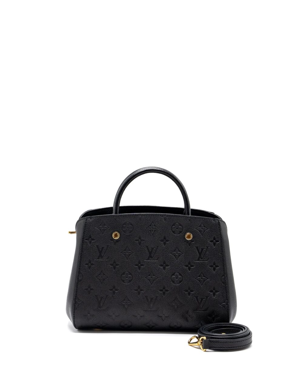 AAA Replica Louis Vuitton LV MONTAIGNE BB MONOGRAM EMPREINTE BLACK GHW