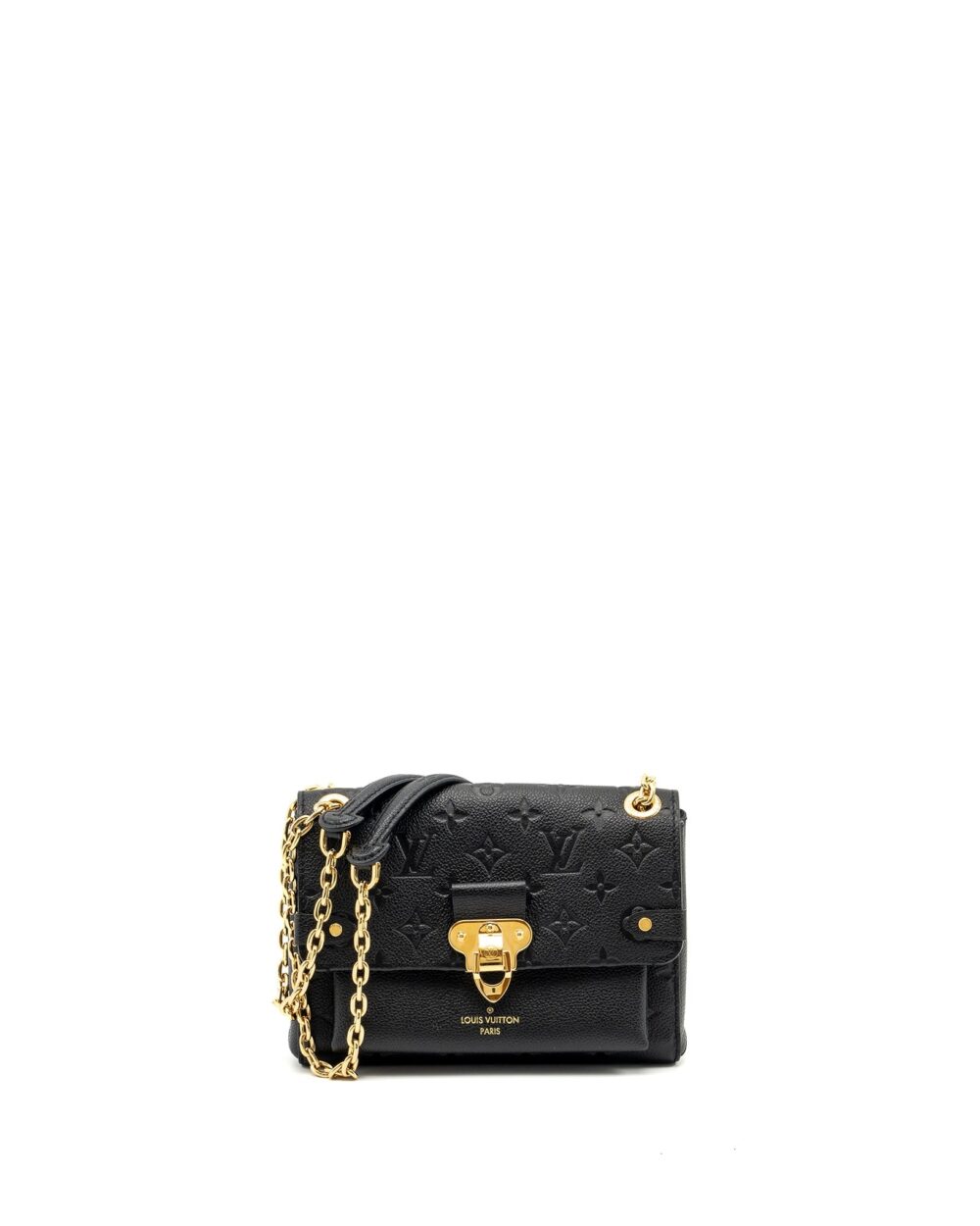 AAA Replica Louis Vuitton LV VAVIN BB MONOGRAM EMPREINTE CALFSKIN BLACK GHW