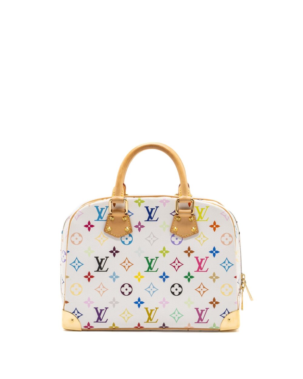 AAA Replica Louis Vuitton LV VINTAGE TOP HANDLE ZIP TOTE BAG WHITE MULTICOLOR MONOGRAM CANVAS GHW