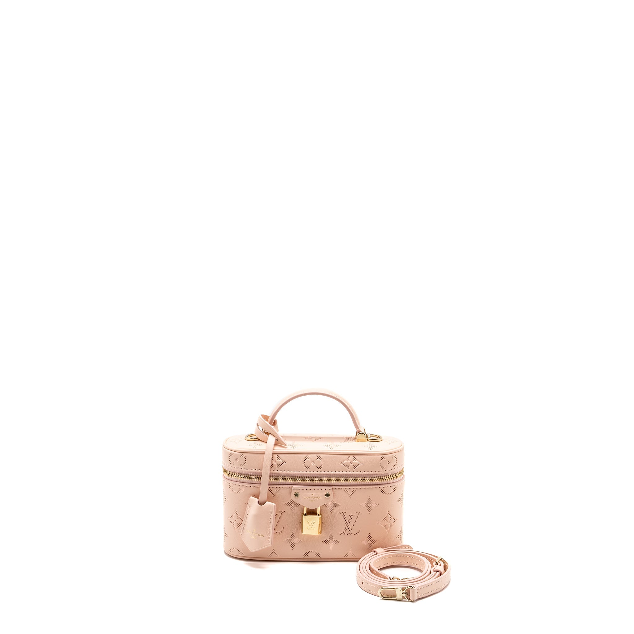 AAA Replica Louis Vuitton LV VANITY POUCH CALFSKIN ROSE JASMIN PINK LGHW