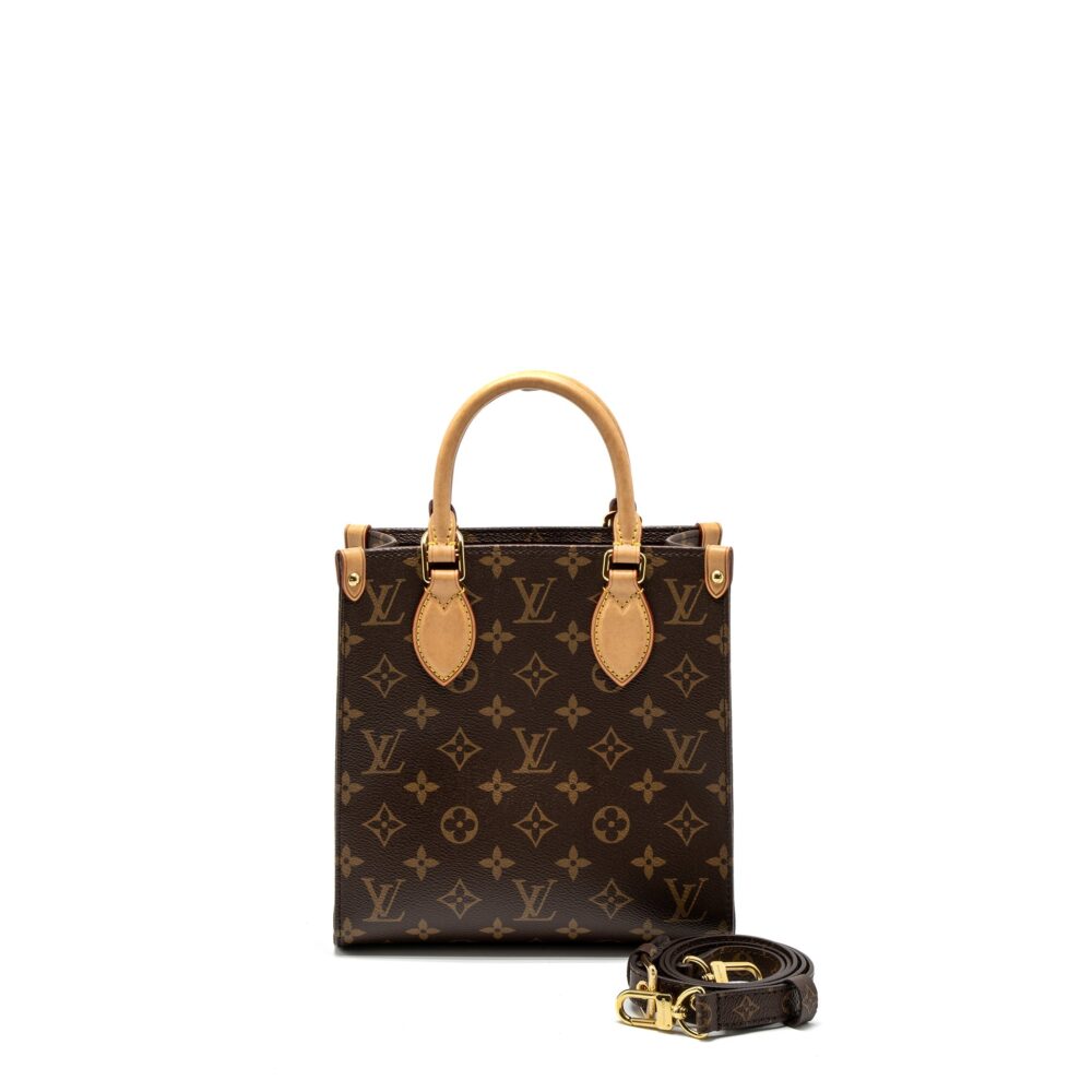 AAA Replica Louis Vuitton LV SAC PLAT BB MONOGRAM CANVAS GHW (NEW VERSION)