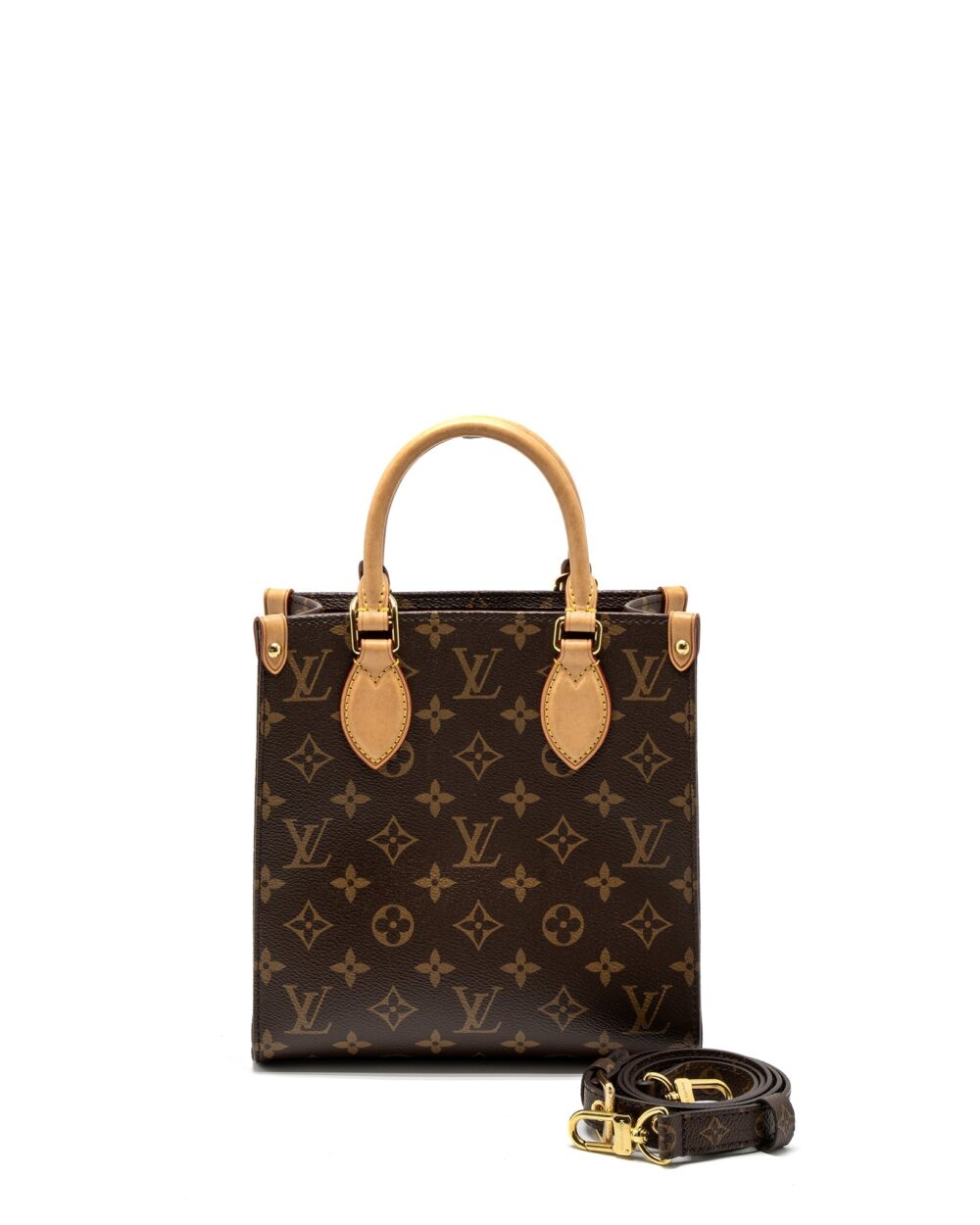 AAA Replica Louis Vuitton LV SAC PLAT BB MONOGRAM CANVAS GHW (NEW VERSION)