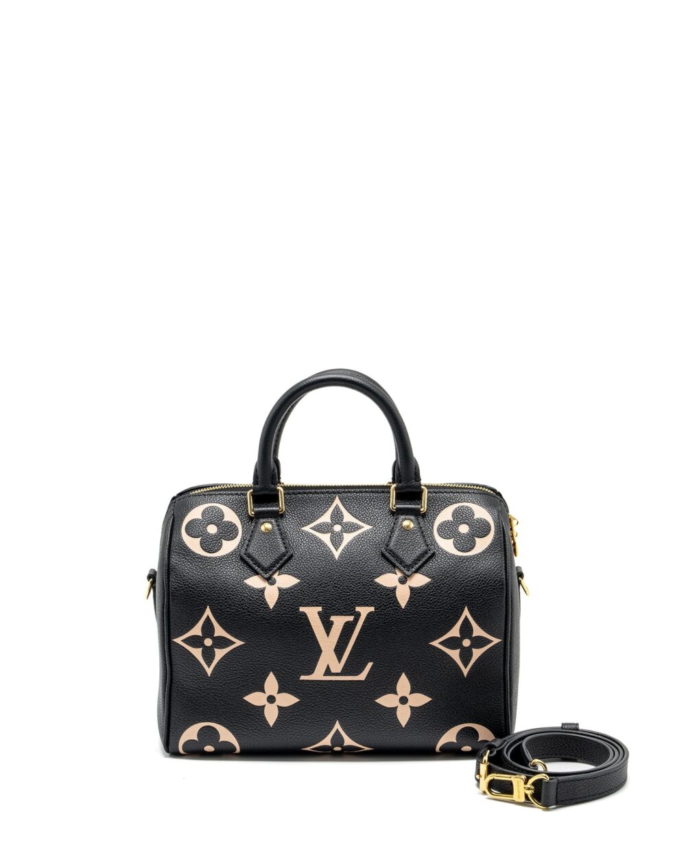AAA Replica Louis Vuitton LV LOUIS VUTTION SPEEDY BANDOULIERE 25 BICOLOUR MONOGRAM EMPREINTE BLACK/MULTICOLOUR GHW
