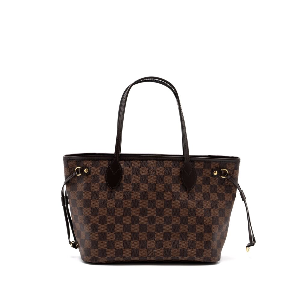 AAA Replica Louis Vuitton LV NEVERFULL PM DAMIER EBENE CANVAS GHW (NEW VERSION)