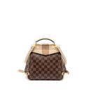 AAA Replica Louis Vuitton LV CLAPTON BACKPACK DAMIER EBENE CANVAS/LEATHER LIGHT PINK GHW