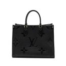 AAA Replica Louis Vuitton LV ONTHEGO MM MONOGRAM EMPRENITE BLACK GHW (NEW VERSION)