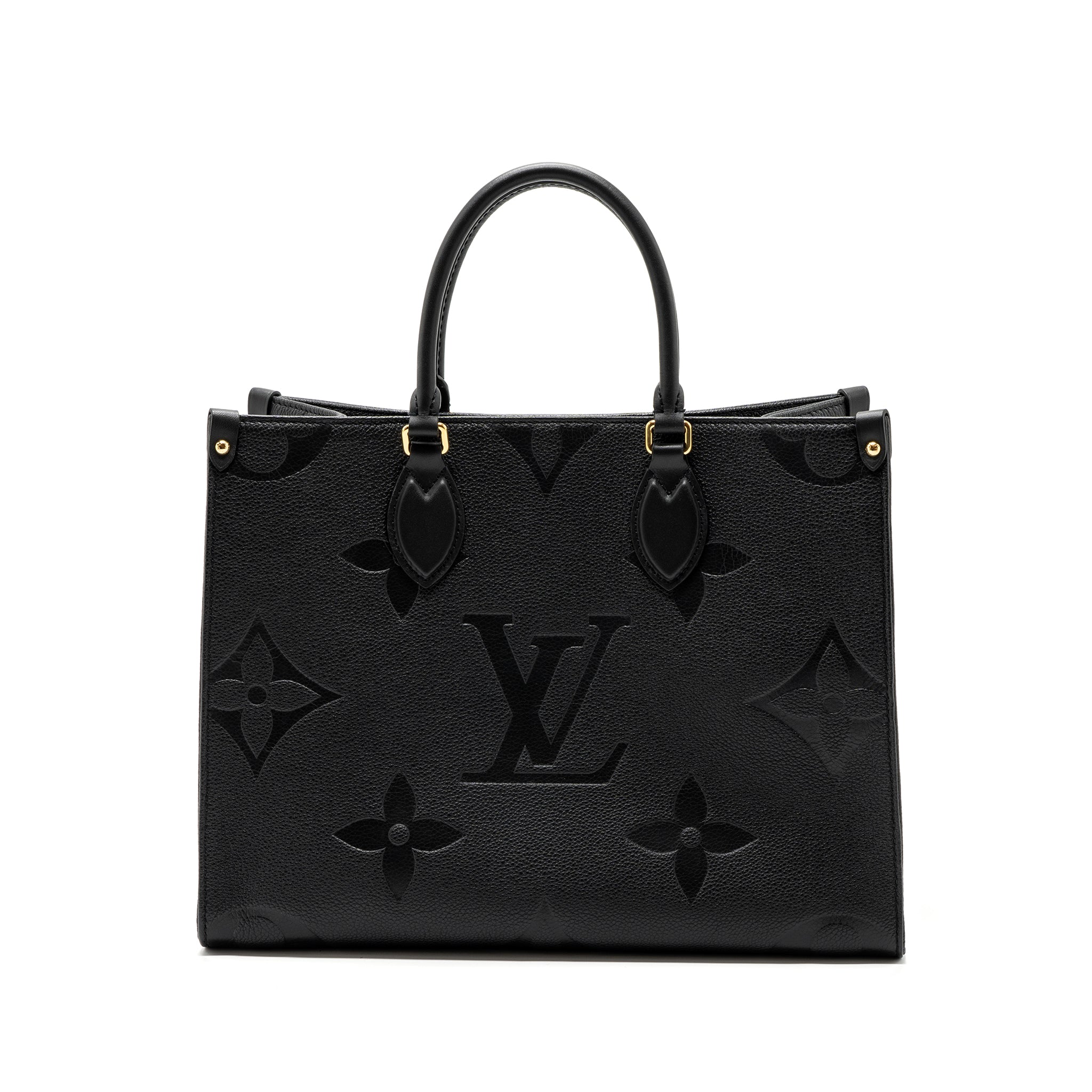 AAA Replica Louis Vuitton LV ONTHEGO MM MONOGRAM EMPRENITE BLACK GHW (NEW VERSION)
