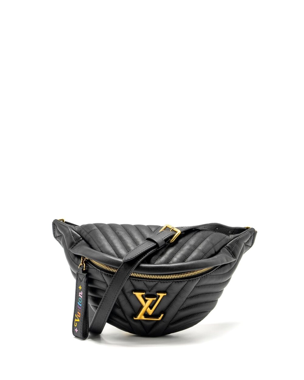 AAA Replica Louis Vuitton LV NEW WAVE BUMBAG CALFSKIN BLACK GHW