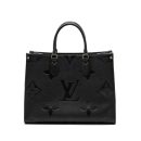 AAA Replica Louis Vuitton LV ONTHEGO MM MONOGRAM EMPRENITE BLACK GHW (NEW VERSION)
