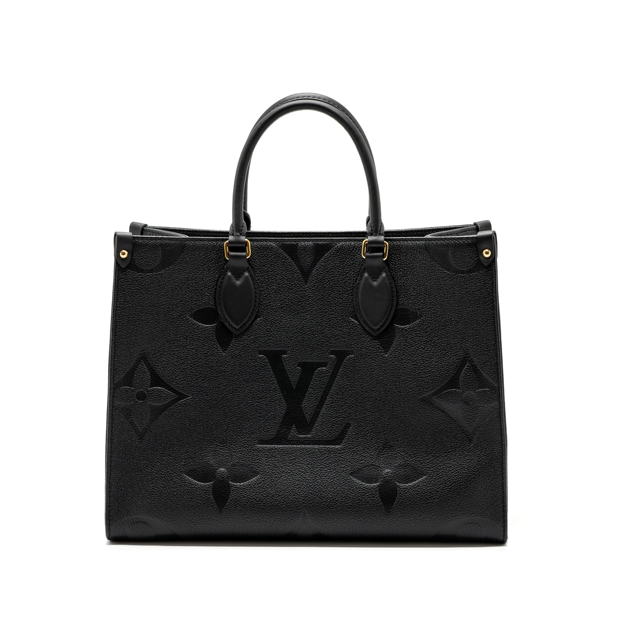 AAA Replica Louis Vuitton LV ONTHEGO MM MONOGRAM EMPRENITE BLACK GHW (NEW VERSION)