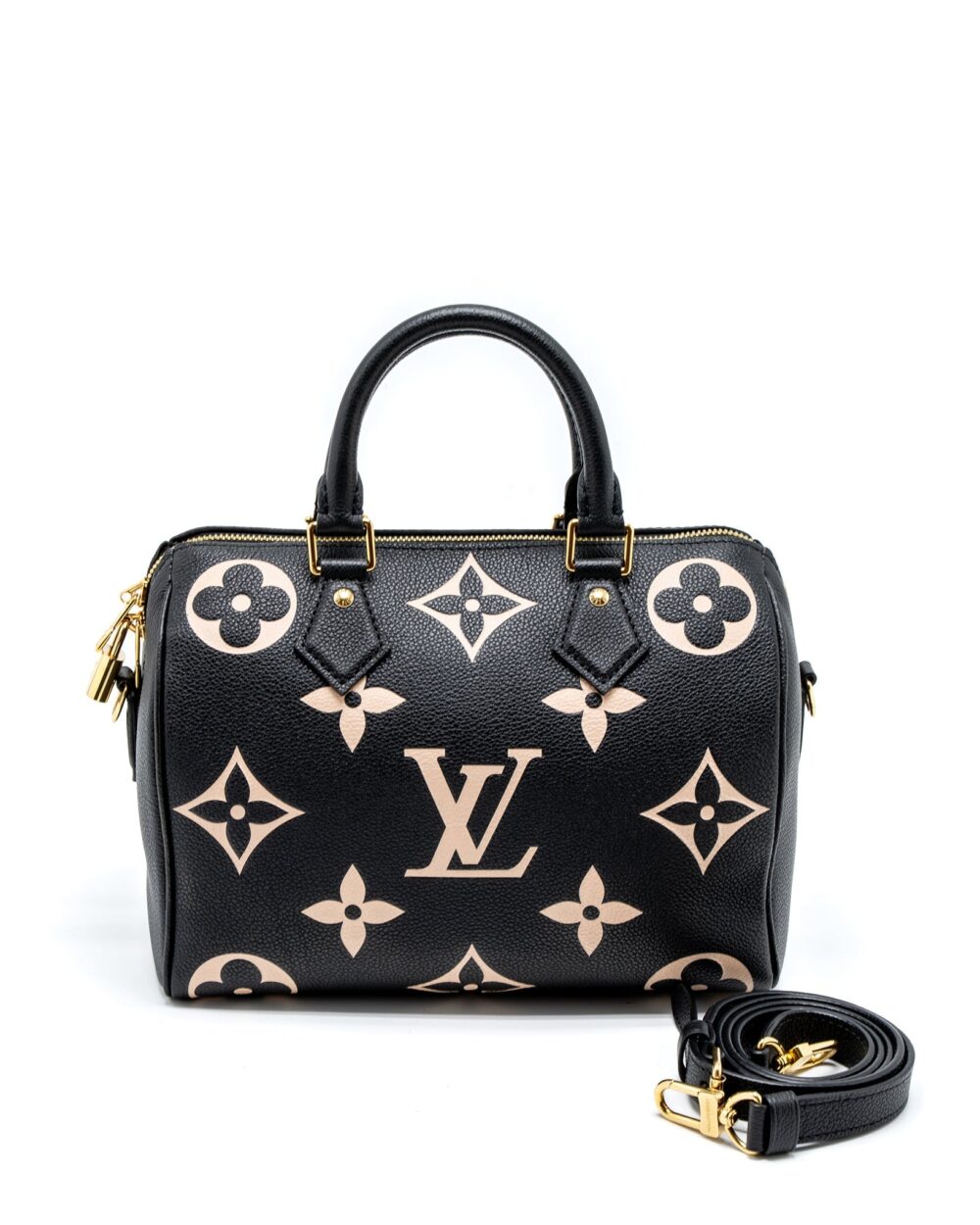AAA Replica Louis Vuitton LV SPEEDY BANDOULIERE 25 BICOLOUR MONOGRAM EMPREINTE GHW (NEW VERSION)