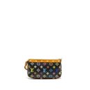 AAA Replica Louis Vuitton LV POCHETTE ACCESSORIES CANVAS BLACK MULTICOLOUR GHW