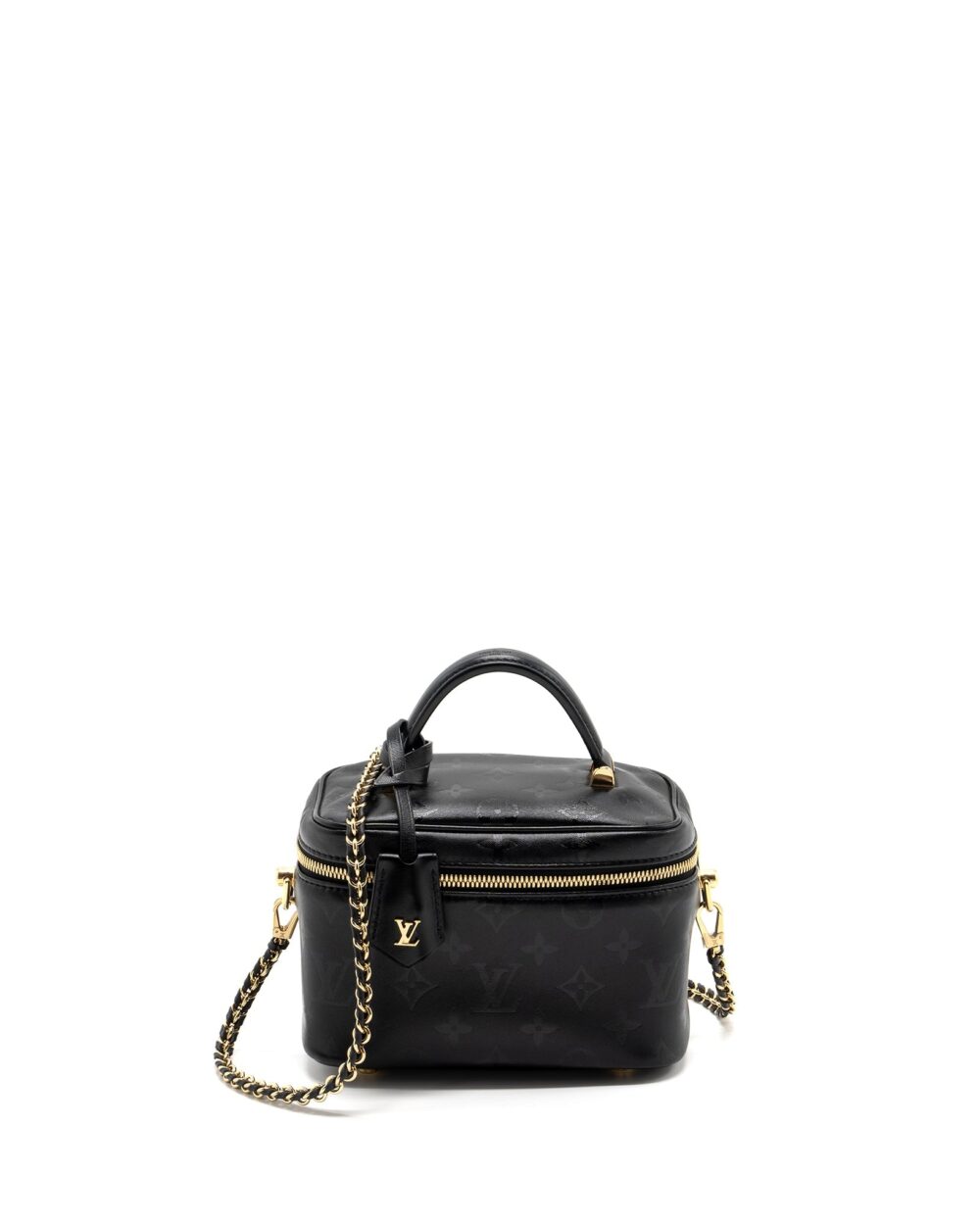 AAA Replica Louis Vuitton LV VANITY PM MONOGRAM LAMBSKIN BLACK GHW