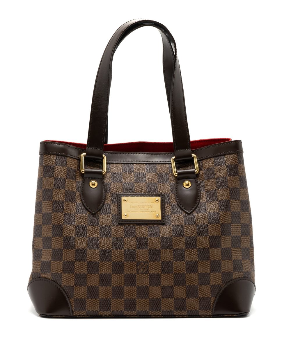 AAA Replica Louis Vuitton LV HAMSTEAD TOTE BAG DAMIER EBENE GHW