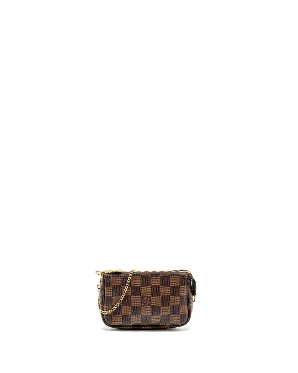 AAA Replica Louis Vuitton LV MINI POCHETTE DAMIER EBENE GHW
