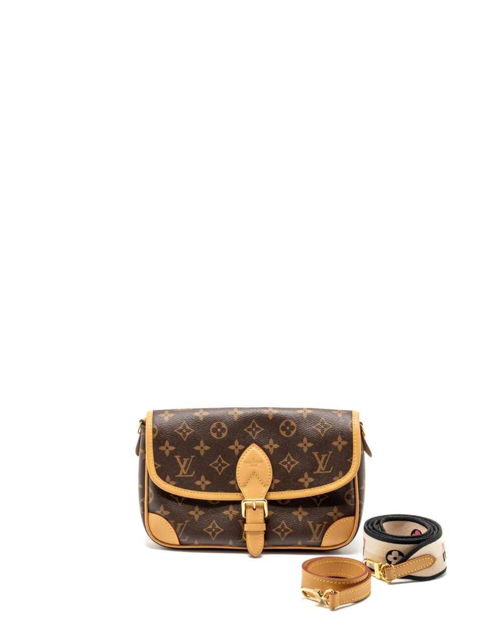AAA Replica Louis Vuitton LV DIANE BAG WITH JACQUARD STRAP MONOGRAM CANVAS GHW