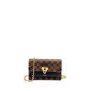 AAA Replica Louis Vuitton LV VAVIN CHAIN WALLET DAMIER EBENE CANVAS GHW
