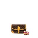 AAA Replica Louis Vuitton LV DIANE BAG WITH FUCHSIA STRAP MONOGRAM CANVAS GHW