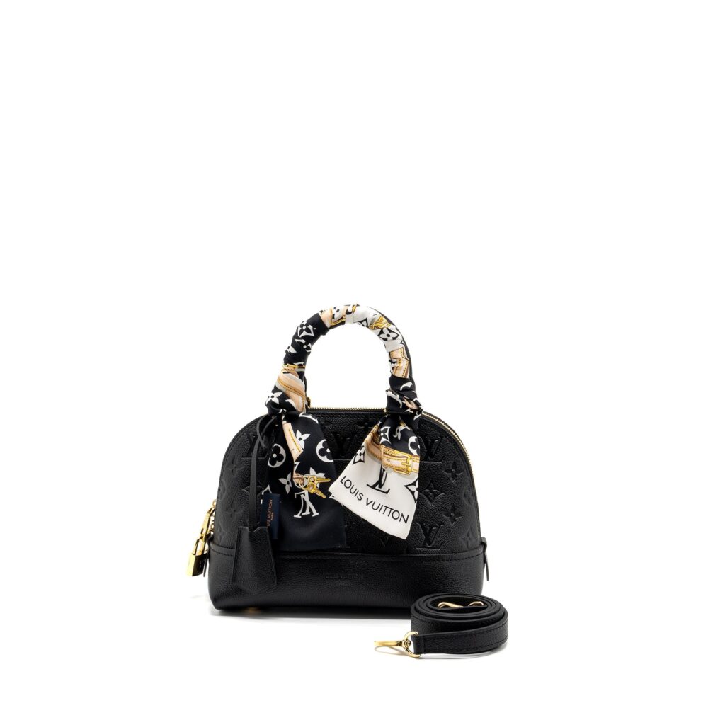 AAA Replica Louis Vuitton LV NEO ALMA BB MONOGRAM EMPREINTE LEATHER BLACK GHW(NEW VERSION)