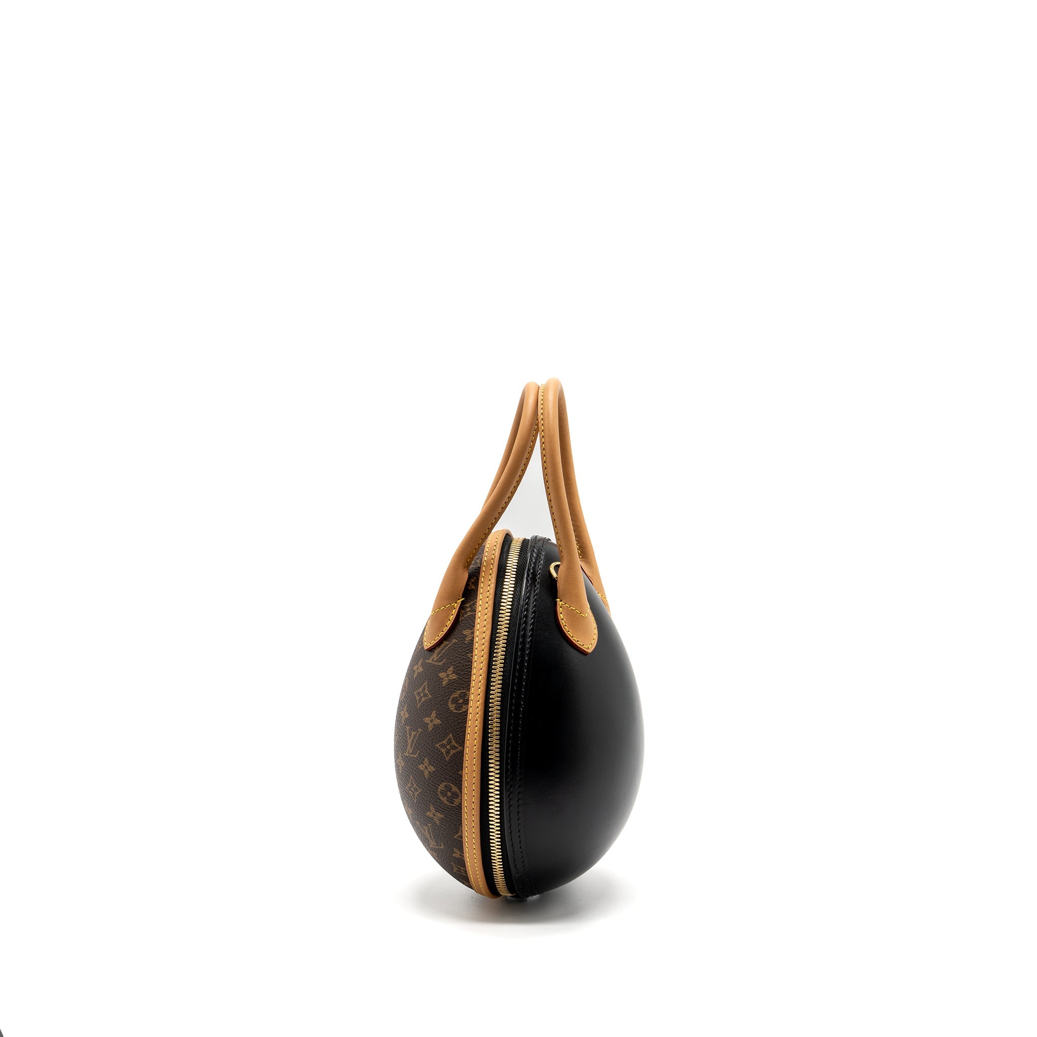 AAA Replica Louis Vuitton LV EGG BAG MONOGRAM CANVAS/LEATHER BROWN/BLACK GHW