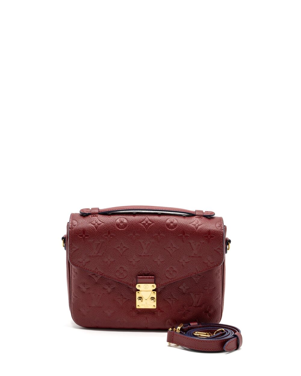 AAA Replica Louis Vuitton LV POCHETTE MÉTIS MONOGRAM EMPREINTE RED GHW
