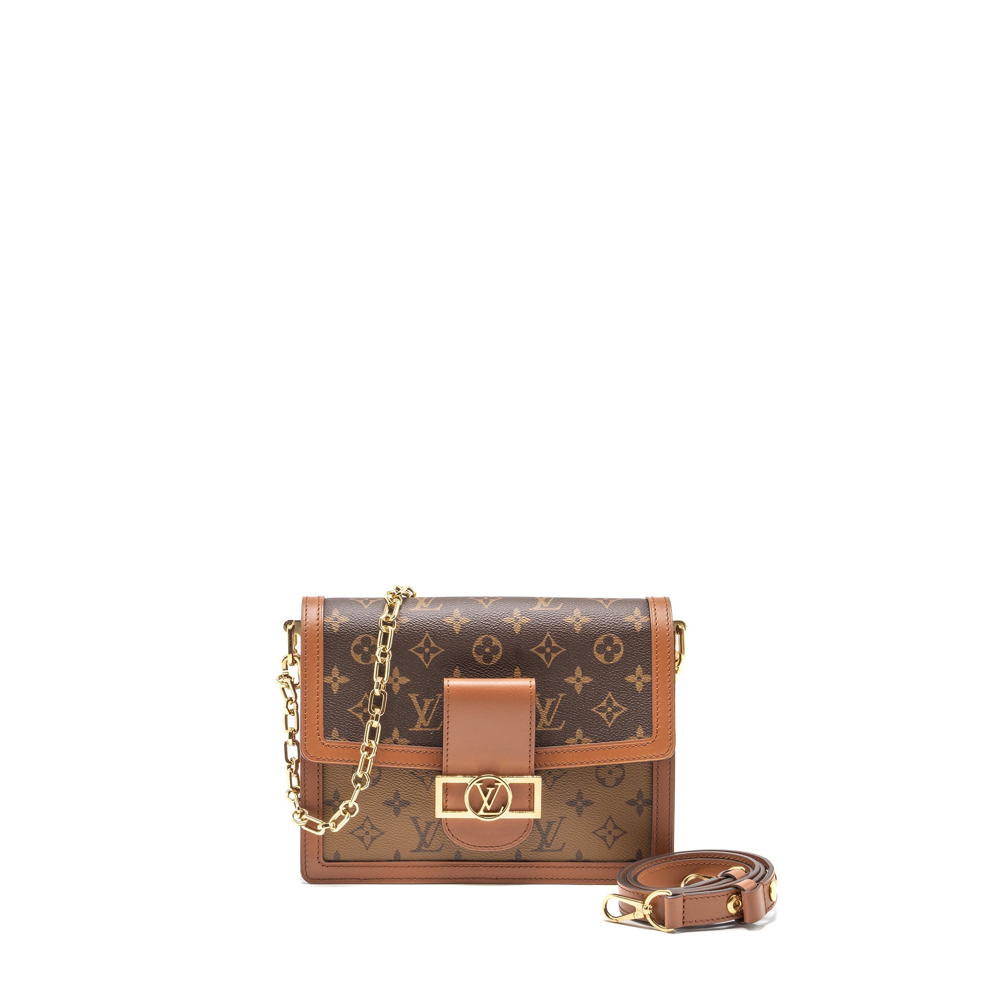 AAA Replica Louis Vuitton LV DAUPHINE MM MONOGRAM CANVAS GHW
