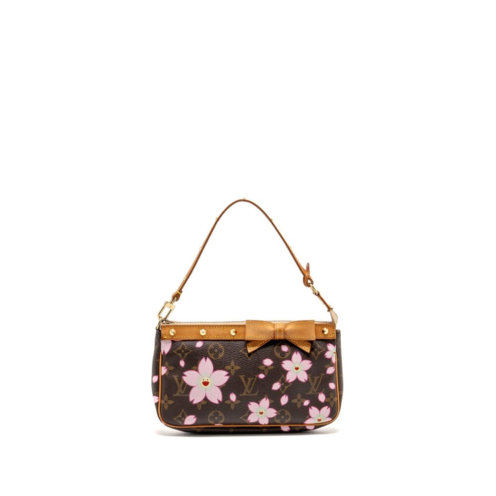 AAA Replica Louis Vuitton LV VINTAGE TAKASHI MURAKAMI CHERRY BLOSSOM POCHETTE ACCESSORIES MONOGRAM MULTICOLOUR GHW