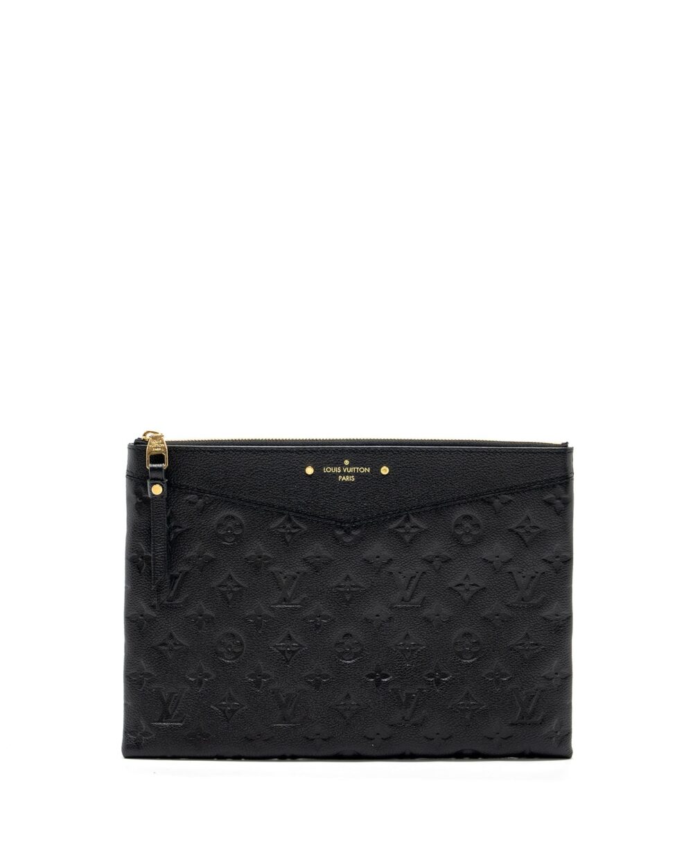 AAA Replica Louis Vuitton LV CLUTCH MONOGRAM EMPREINTE CALFSKIN BALCK GHW