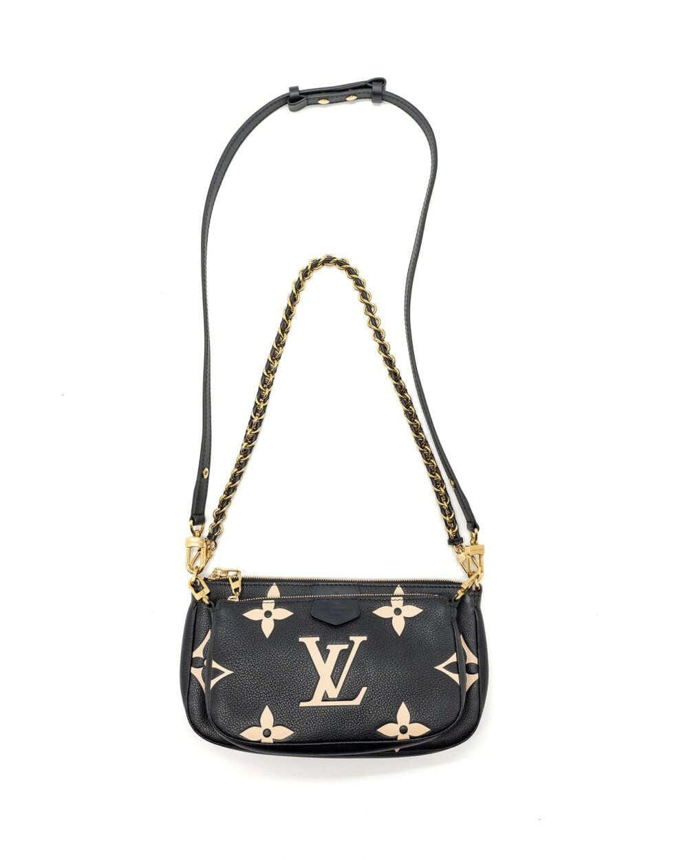 AAA Replica Louis Vuitton LV MULTI POCHETTE MONOGRAM EMPREINTE BLACK GHW