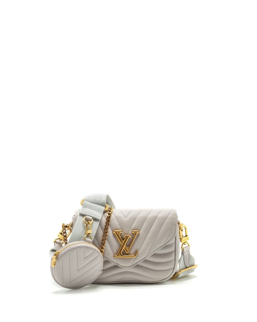 AAA Replica Louis Vuitton LV NEW WAVE MULTI POCHETTE CALFSKIN BRUME GHW