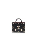 AAA Replica Louis Vuitton LV ONTHEGO PM BICOLOUR MONOGRAM EMPREINTE BLACK/BEIGE GHW