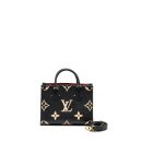 AAA Replica Louis Vuitton LV ONTHEGO PM BICOLOUR MONOGRAM EMPREINTE BLACK/BEIGE GHW