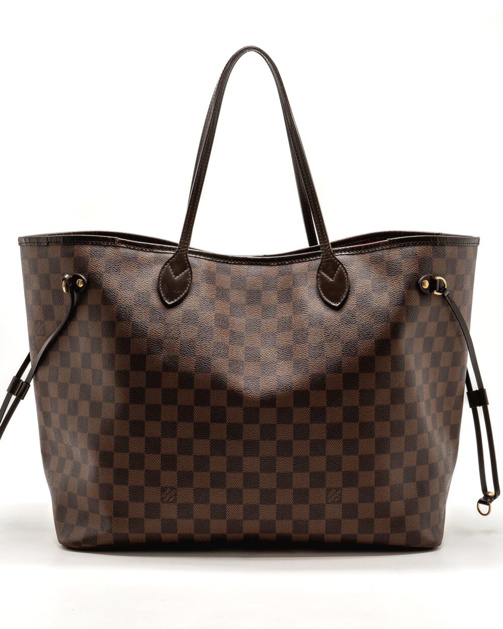 AAA Replica Louis Vuitton LV NEVERFULL GM DAMIER EBENE WITH GHW