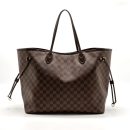 AAA Replica Louis Vuitton LV NEVERFULL GM DAMIER EBENE WITH GHW