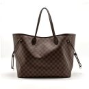 AAA Replica Louis Vuitton LV NEVERFULL GM DAMIER EBENE WITH GHW