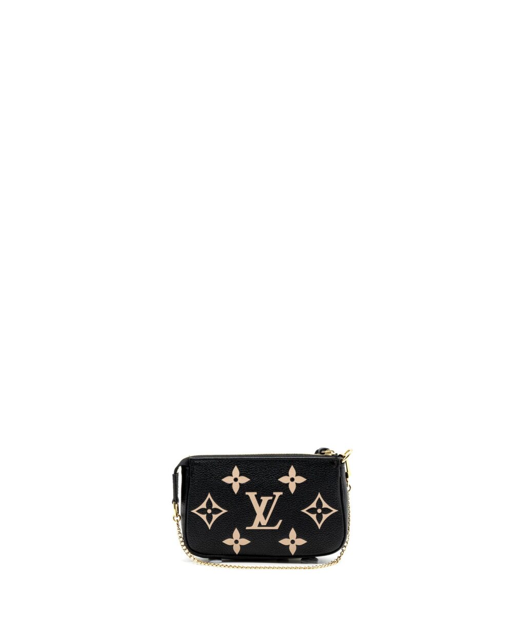 AAA Replica Louis Vuitton LV MINI POCHETTE ACCESSORIES BICOLOUR MONOGRAM EMPREINTE LEATHER GHW (NEW VERSION)