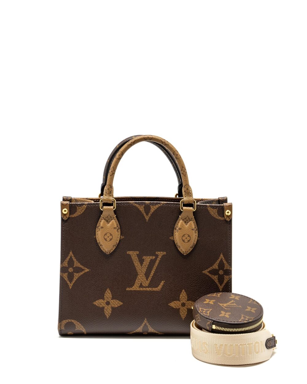 AAA Replica Louis Vuitton LV ONTHEGO PM MONOGRAM REVERSE CANVAS GHW