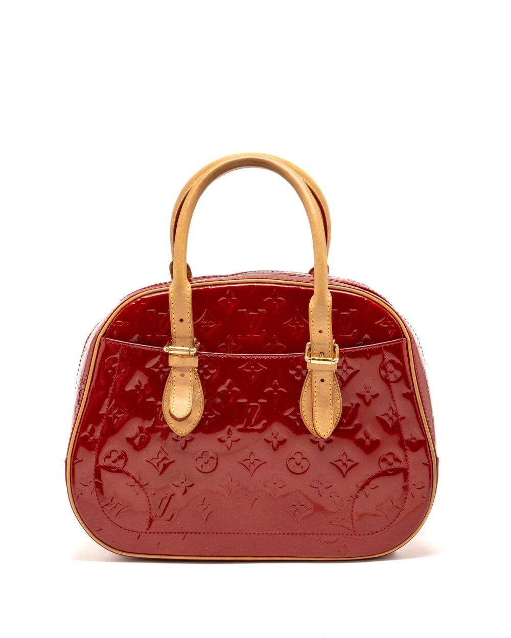 AAA Replica Louis Vuitton LV TROUVILLE PATENT LEATHER RED GHW