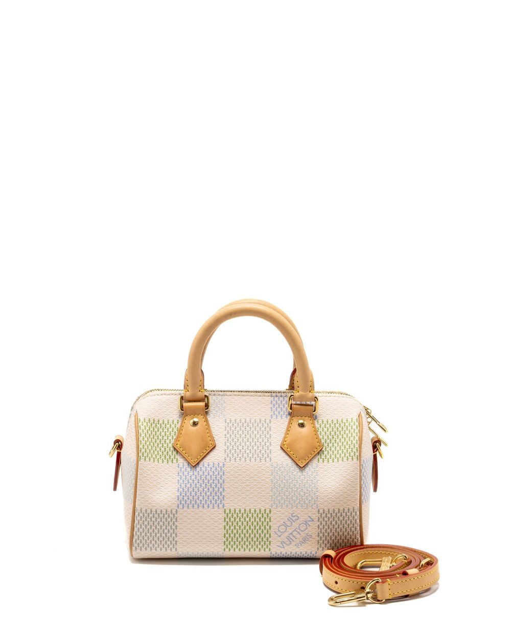 AAA Replica Louis Vuitton LV SPEEDY BANDOULIERE 20 AUTRES TOILES DAMIER MULTICOLOUR GHW