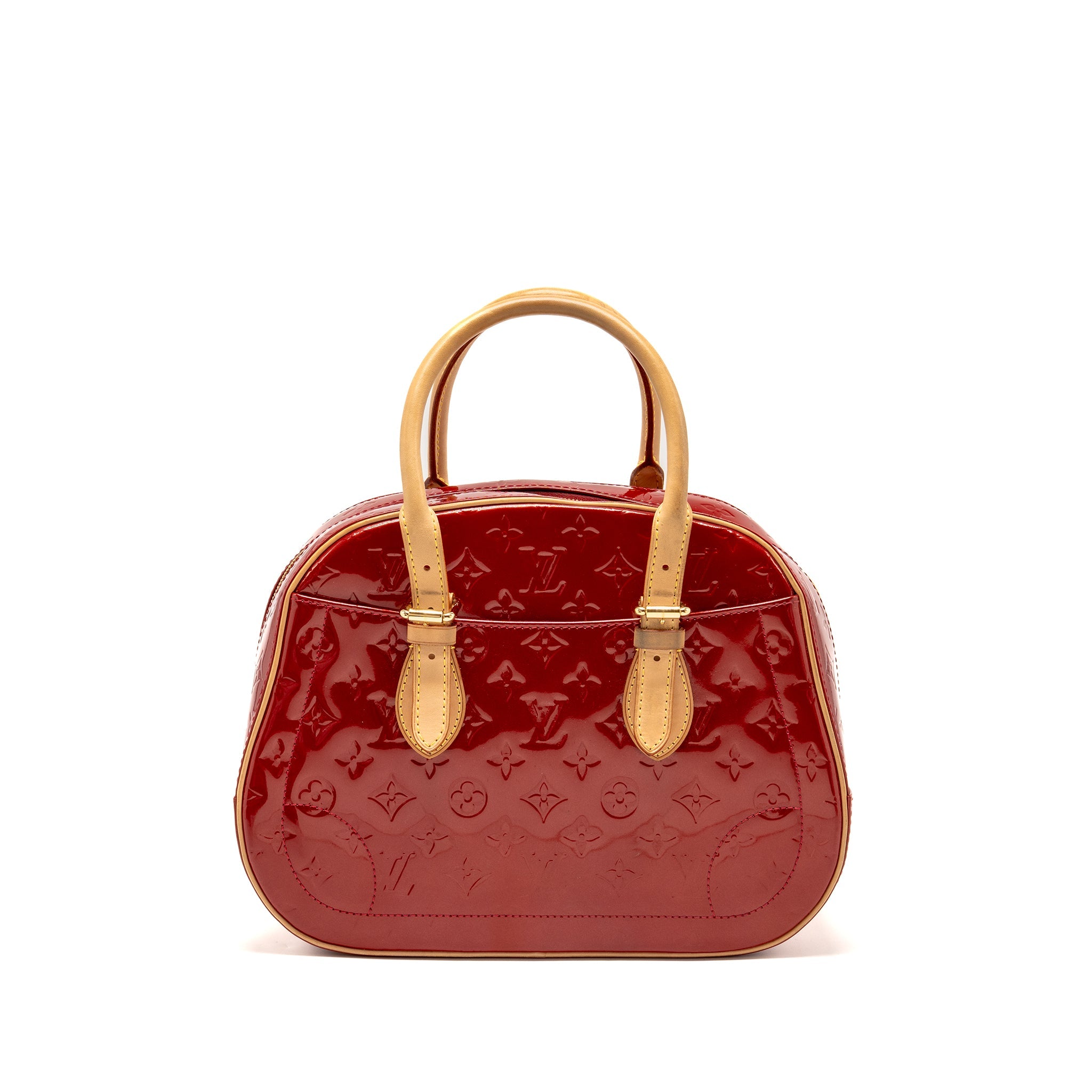 AAA Replica Louis Vuitton LV TROUVILLE PATENT LEATHER RED GHW