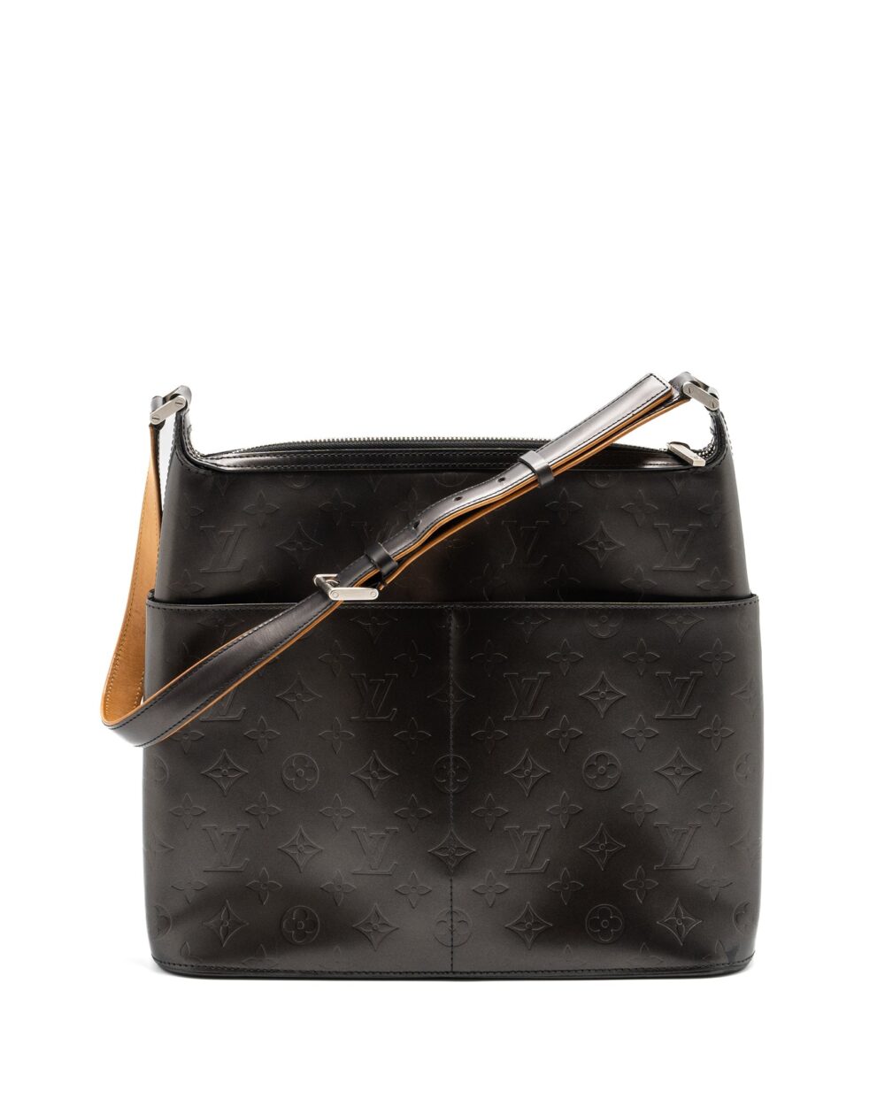 AAA Replica Louis Vuitton LV MESSENGER SHOULDER BAG LEATHER DARK GREY SHW