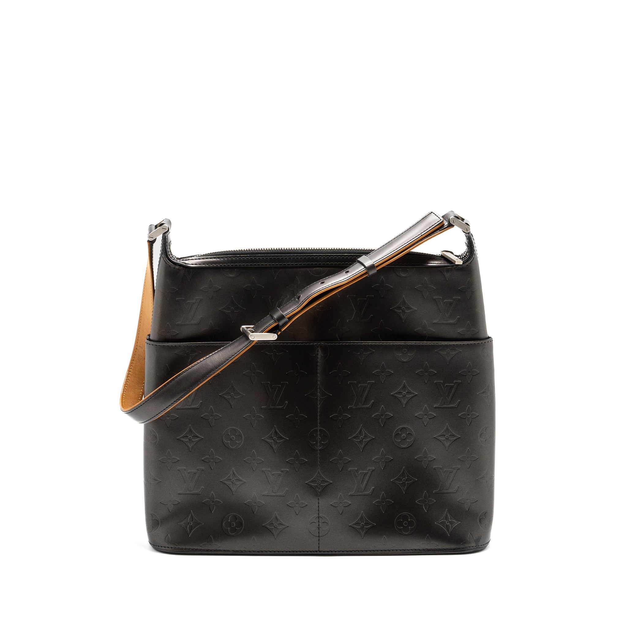 AAA Replica Louis Vuitton LV MESSENGER SHOULDER BAG LEATHER DARK GREY SHW