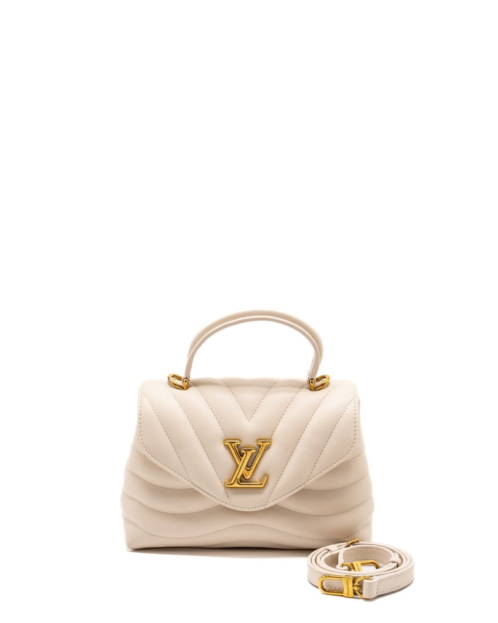 AAA Replica Louis Vuitton LV HOLD ME NEW WAVE BAG CALFSKIN IVORY GHW