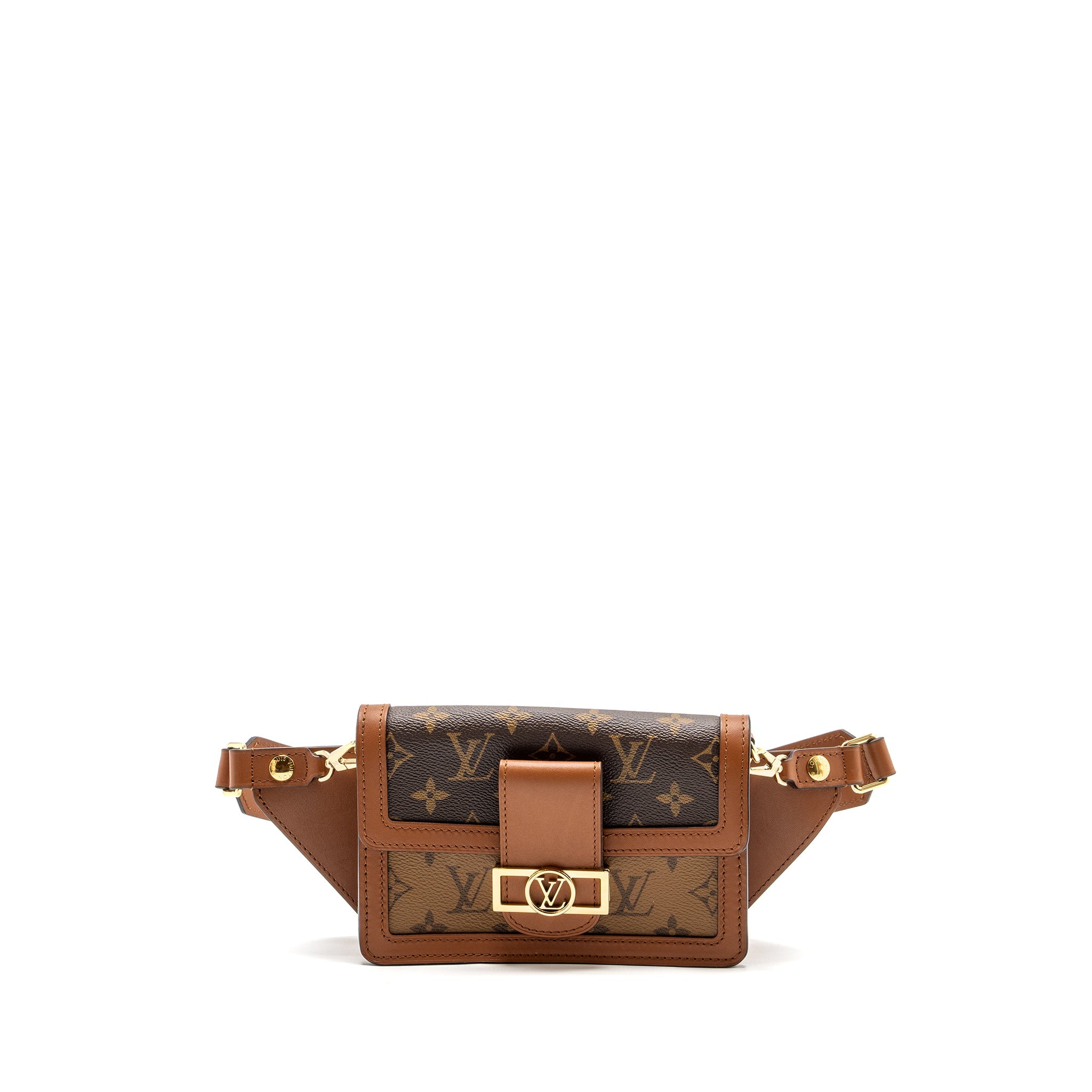 AAA Replica Louis Vuitton LV DAUPHINE BUMBAG MONOGRAM CANVAS GHW