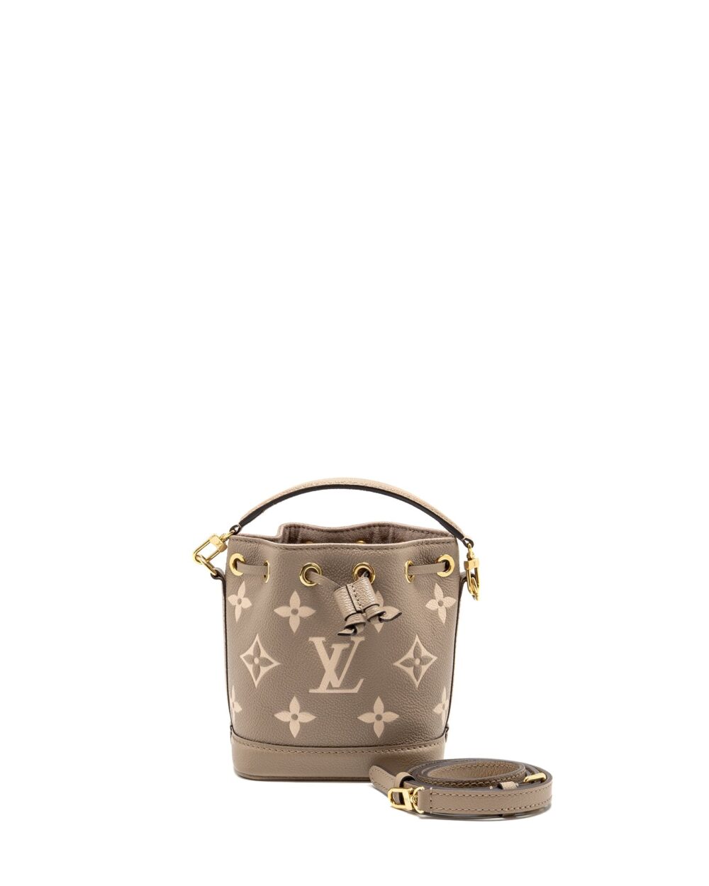 AAA Replica Louis Vuitton LV NANO NOE MONOGRAM EMPREINTE CALFSKIN LEATHER GREY GHW