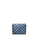AAA Replica Louis Vuitton LV MINI DAUPHINE DENIM BLUE GHW