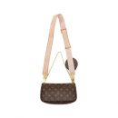 AAA Replica Louis Vuitton LV MULTI POCHETTE ACCESSORIES MONOGRAM CANVAS PINK STRAP GHW