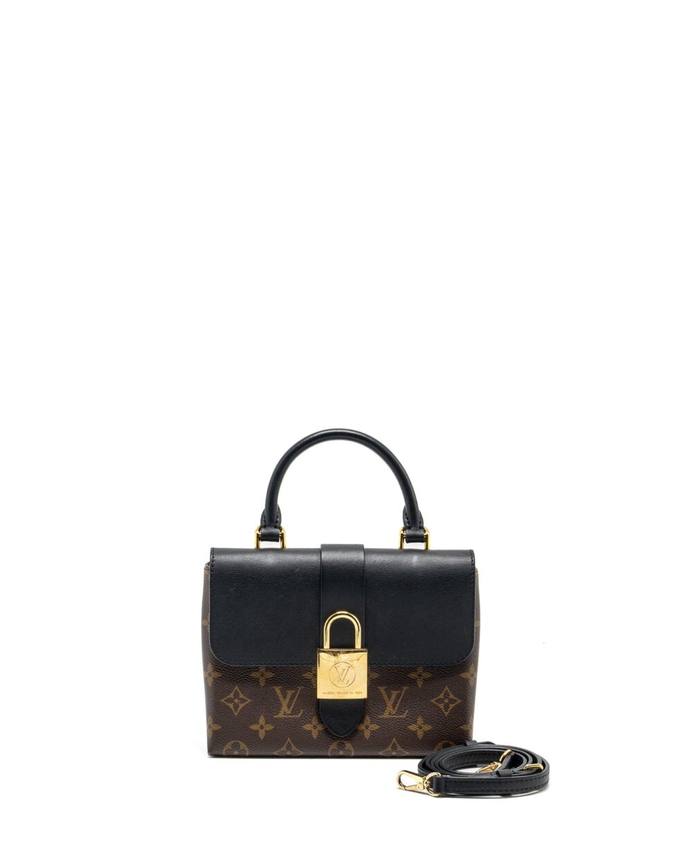 AAA Replica Louis Vuitton LV LOCKY BB MONOGRAM CANVAS/LEATHER BLACK GHW