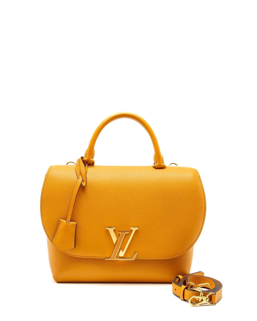 AAA Replica Louis Vuitton LV TOP HANDLE FLAP BAG CALFSKIN YELLOW GHW