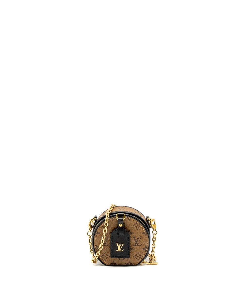 AAA Replica Louis Vuitton LV BOITE CHAPEAU NECKLACE/MINI CHAIN BAG MONOGRAM REVERSE CANVAS GHW